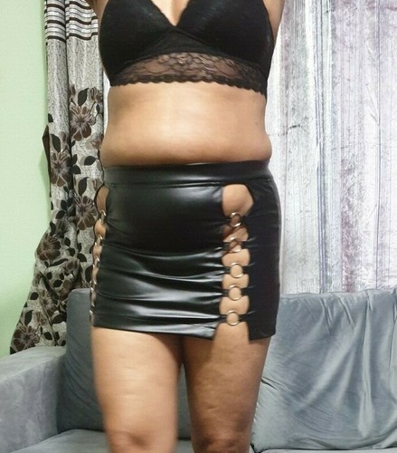 Ringlet black mini skirt - black, pvc