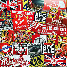 100 x Arsenal Stickers inspired by Shirt Scarf Badge Flag Banner Highbury AFC