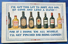 Comic Postcard 1932 Bottle