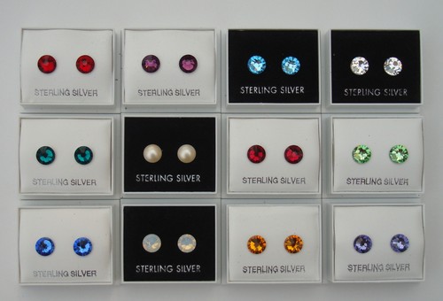 Pair 925 sterling silver stud - sterling,