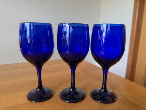 Vintage libbey cobalt 7 - cobalt, 7”