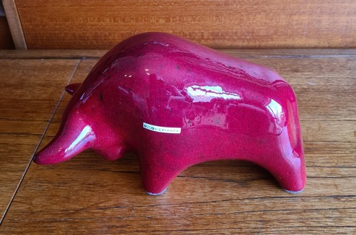 Otto keramik bull red with - in,