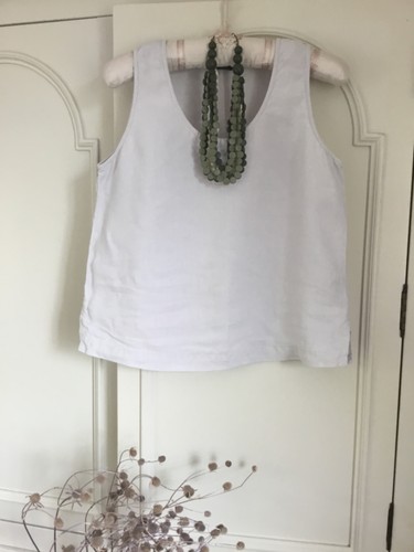 Oska linen sleeveless - oska, top