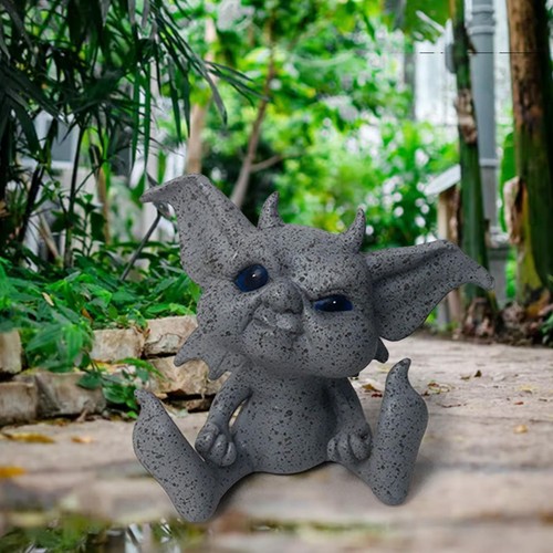 Baby goblin garden statue - garden,
