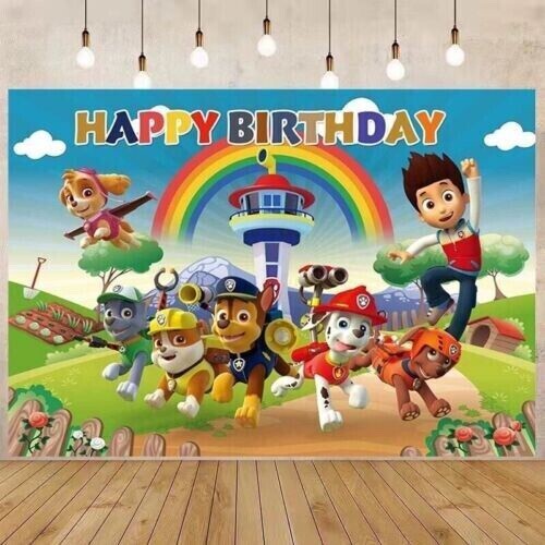 Paw patrol backdrop banner - backdrop,