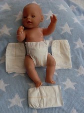 4 Disposable Dolls Nappies 15-20ins Baby Born - Reborn - Berenguer - Zapf