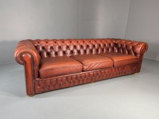 Three Seater Red Leather