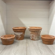 4 Vintage Terracotta Pots 2@