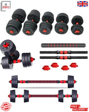 20/30/40/50kg Dumbbell & Barbell Weights Set Hand Adjustable Home Gym Sport Bar