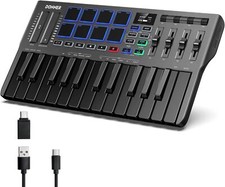 Donner DMK-25 MIDI Keyboard 25 Key 8 Drum Pads Touch Bar USB-C DJ Controller