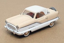 Vitesse 1/43 Scale L025 - 1959 Nash Metropolitan Coupe H/T - Beige/White