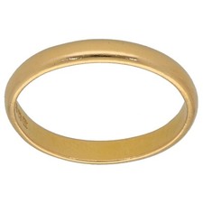 22ct Gold Ring 3.06g Wedding Plain Size N - Fully Hallmarked
