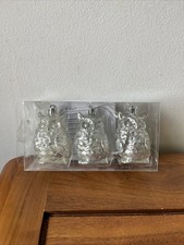 3 IKEA Owls Silver Iced