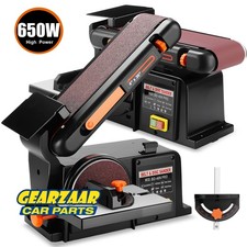 Belt Disc Sander Bench Top Linisher Heavy Duty Lumberjack Motor& cast Black 650w