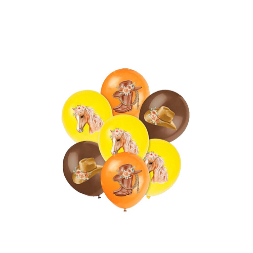 Horse racing balloon cowgirl - horse,