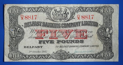 1942 northern ireland five - northern, £5