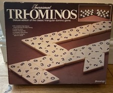 Vintage 1986 Tournament Tri-ominos - Pressman Deluxe Edition Board Game