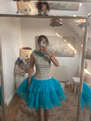 Handmade blue sequin - blue,