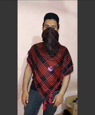 Shemagh Keffiyeh Arab Scarf Black White Original Kufiya Cotton