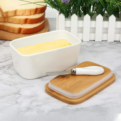 Porcelain butter dish - porcelain,