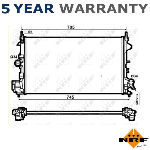 Nrf radiator fits fiat croma - fits,