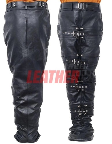 Leather bondage leg binder - bondage,