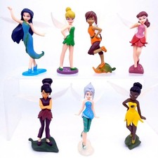 6PC/Set Tinkerbell Fairy Princess Action Miniature Figure Cake Topper Doll Toys