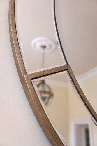 New 90cm round - mirror, pewter
