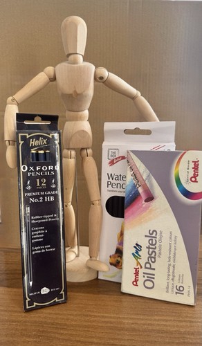 Wooden artist mannequin with - wooden,