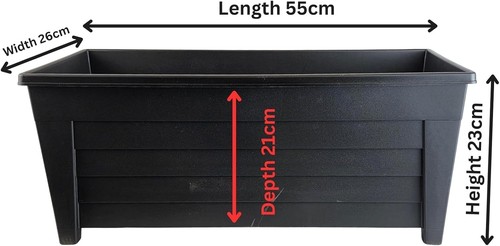 Extra large black trough - extra,