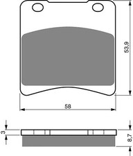 Brake Disc Pads Rear R/H Goldfren for 1992 Suzuki VS 1400 GLP-N Intruder (VX51L)