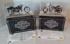 2- Vintage Harley-Davidsons/ FAT BOY & NIGHT TRAIN  / 1:18 Die Cast Metal / NIOB