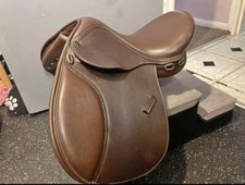 Brown Leather Fusion 15” Pony Jumping Saddle Gullet Width 6.5”