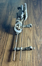 Vintage Hand-Crank Meat Slicer Clamp - Industrial Kitchen Tool