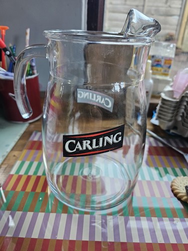 Carling glass jug four - carling, pint