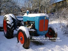 Fordson Dexta Tractor blank Christmas/greeting card Card