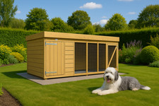 Dog Kennel & Run 10ft x 6ft Fully Pressure Treated Tanalised Timber Free Deliver