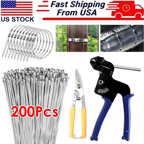 200pcs metal zip ties - metal,