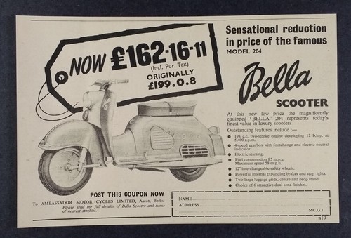 1961 zundapp bella 204 scooter - 1961,