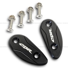 Honda CBR1000RR Mirror Blank Blanking Plates BLACK 2008-2024