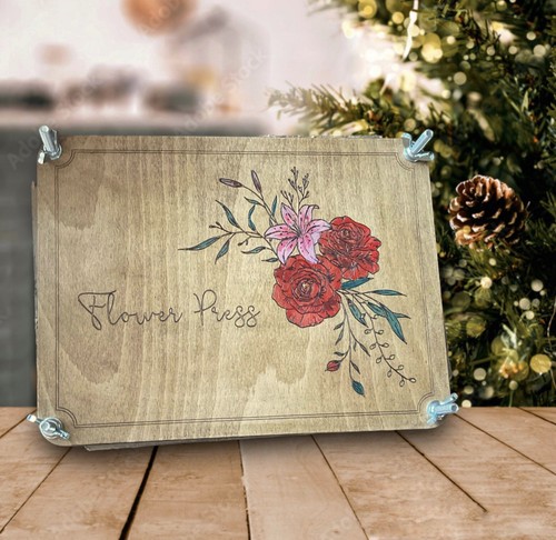 Personalised flower press rose - flower,