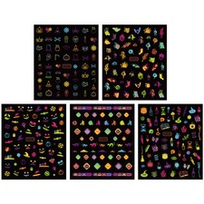  5 Sheets Fluorescent Nail Accessories Fingernail Stickers for Women