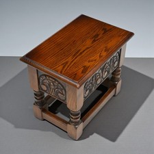Old Charm Oak Footstool