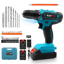 21V Cordless Drill Combi Driver 2 Battery High Power Electric Screwdriver Set UK