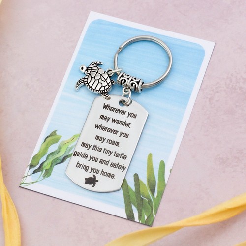 Travel turtle keyring engraved - travel,
