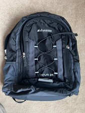 Eurohike Nova 25 Litre Daysack Travel Rucksack Dual Compartment Backpack Black
