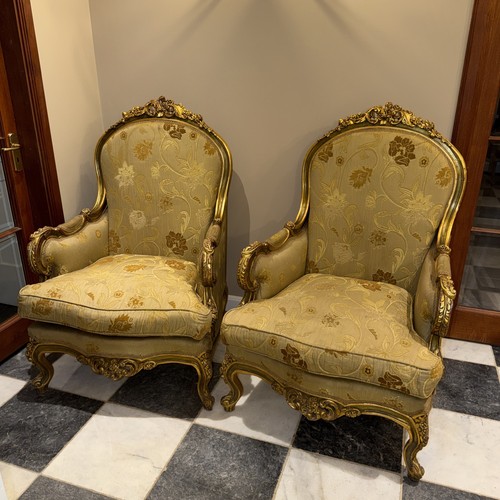 Pair louis xvi armchairs - of,