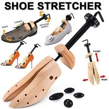 2-Way Adjustable Wooden Shoe Stretcher Expander for Men Women S/M/L
