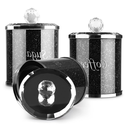 3pcs black sugar - jar, storage