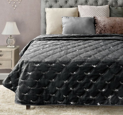 Crushed velvet throw luxury - velvet,